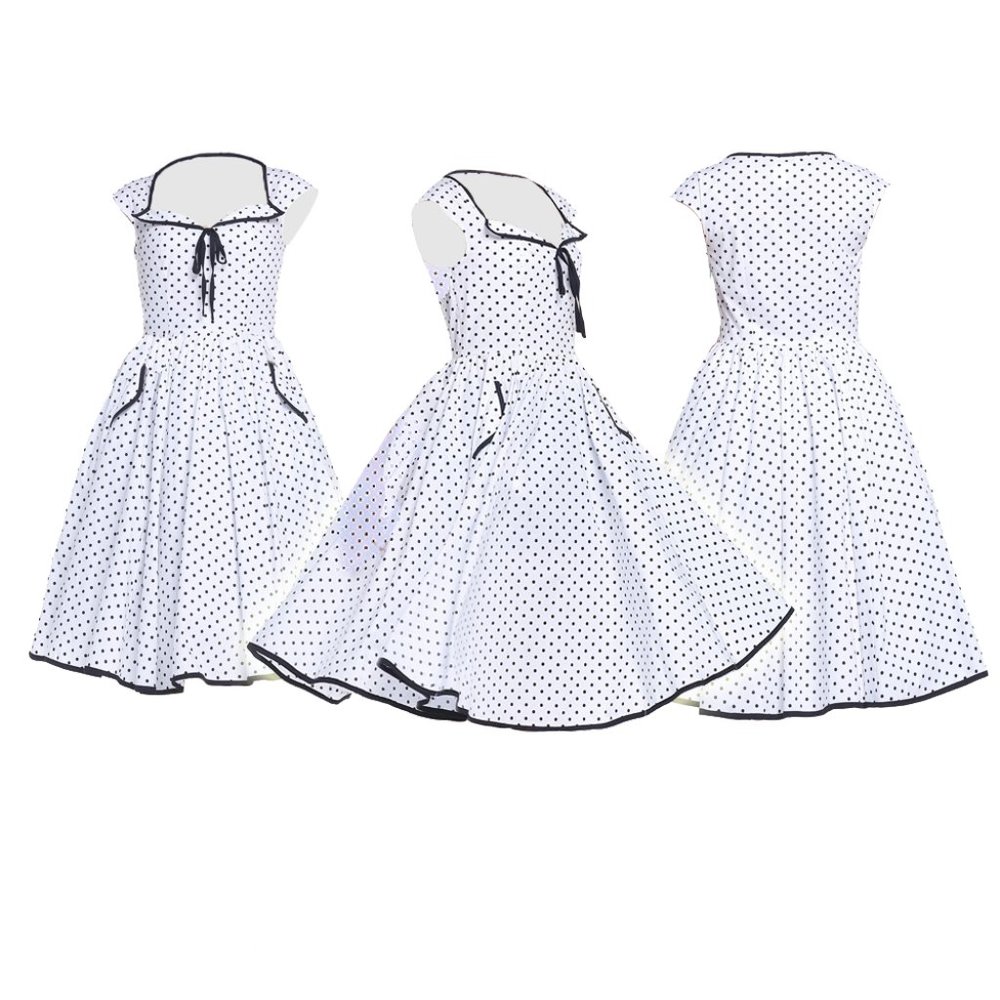 Vintage Inspired Pin Up Collared Dress